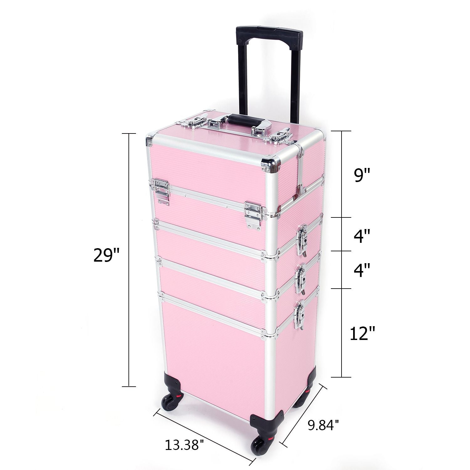 1 Aluminum Cosmetic Makeup Case Tattoo Box Pink