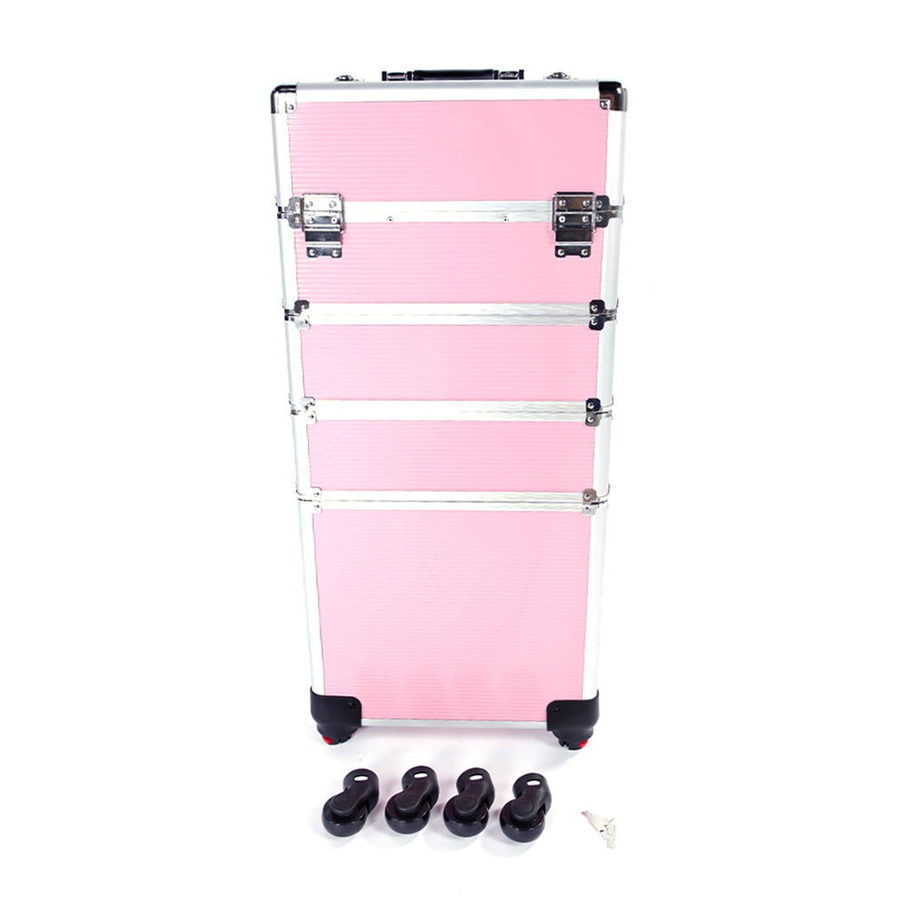 1 Aluminum Cosmetic Makeup Case Tattoo Box Pink