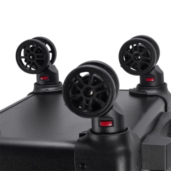 4-in-1 Interchangeable Rolling Makeup Case with LED Mirror and Pull Handle