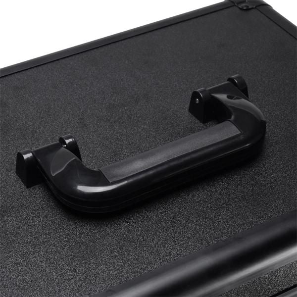 4-in-1 Interchangeable Rolling Makeup Case with LED Mirror and Pull Handle