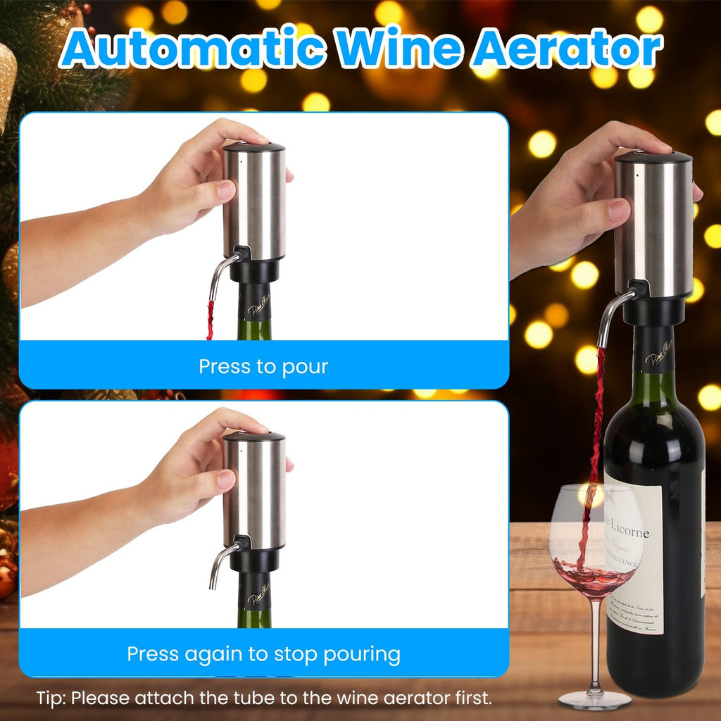 Four-Piece Rechargeable Electric Wine Opener Set