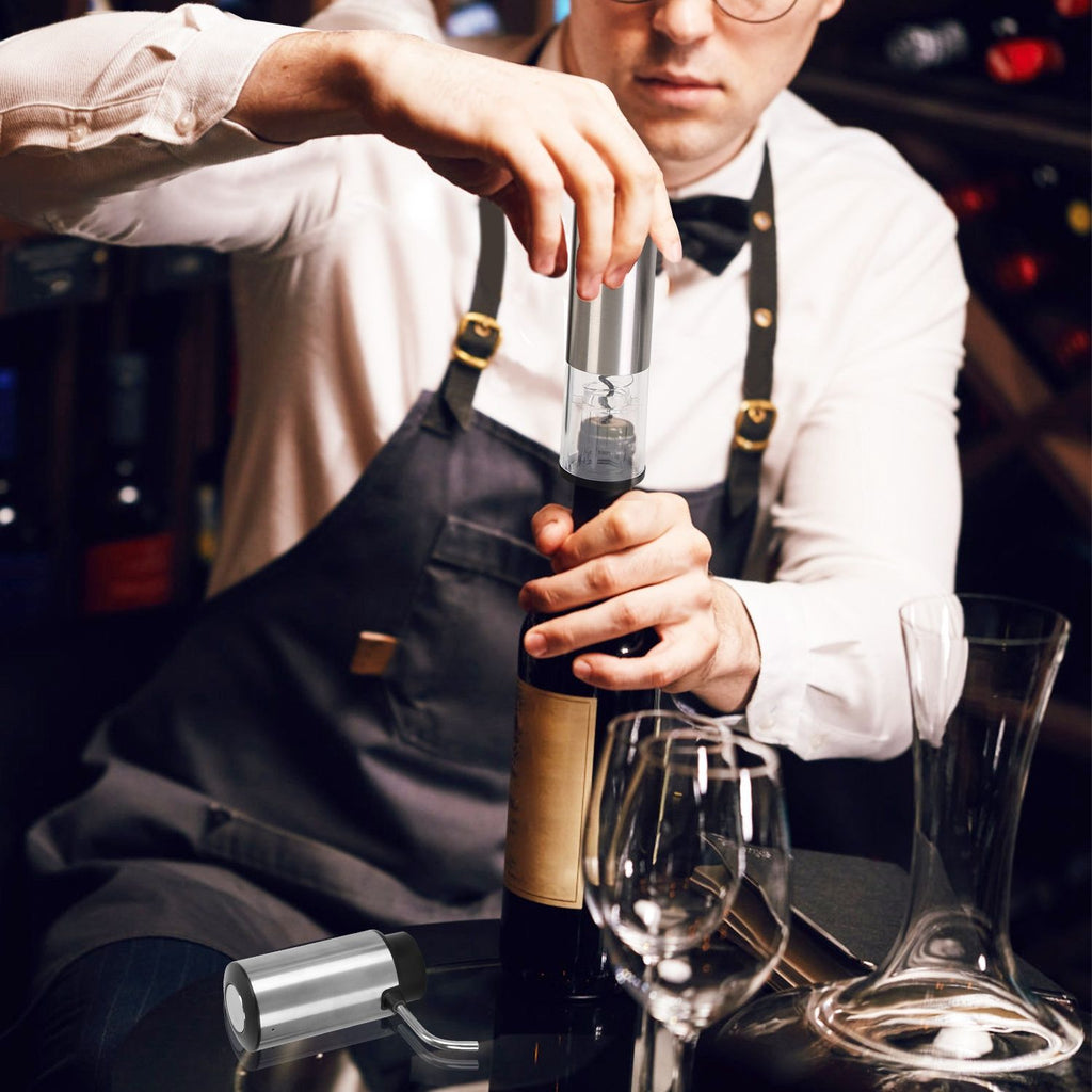 Four-Piece Rechargeable Electric Wine Opener Set