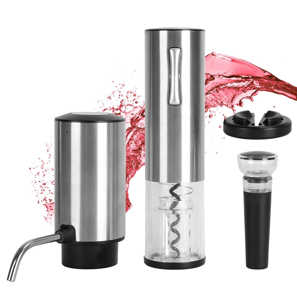 Four-Piece Rechargeable Electric Wine Opener Set