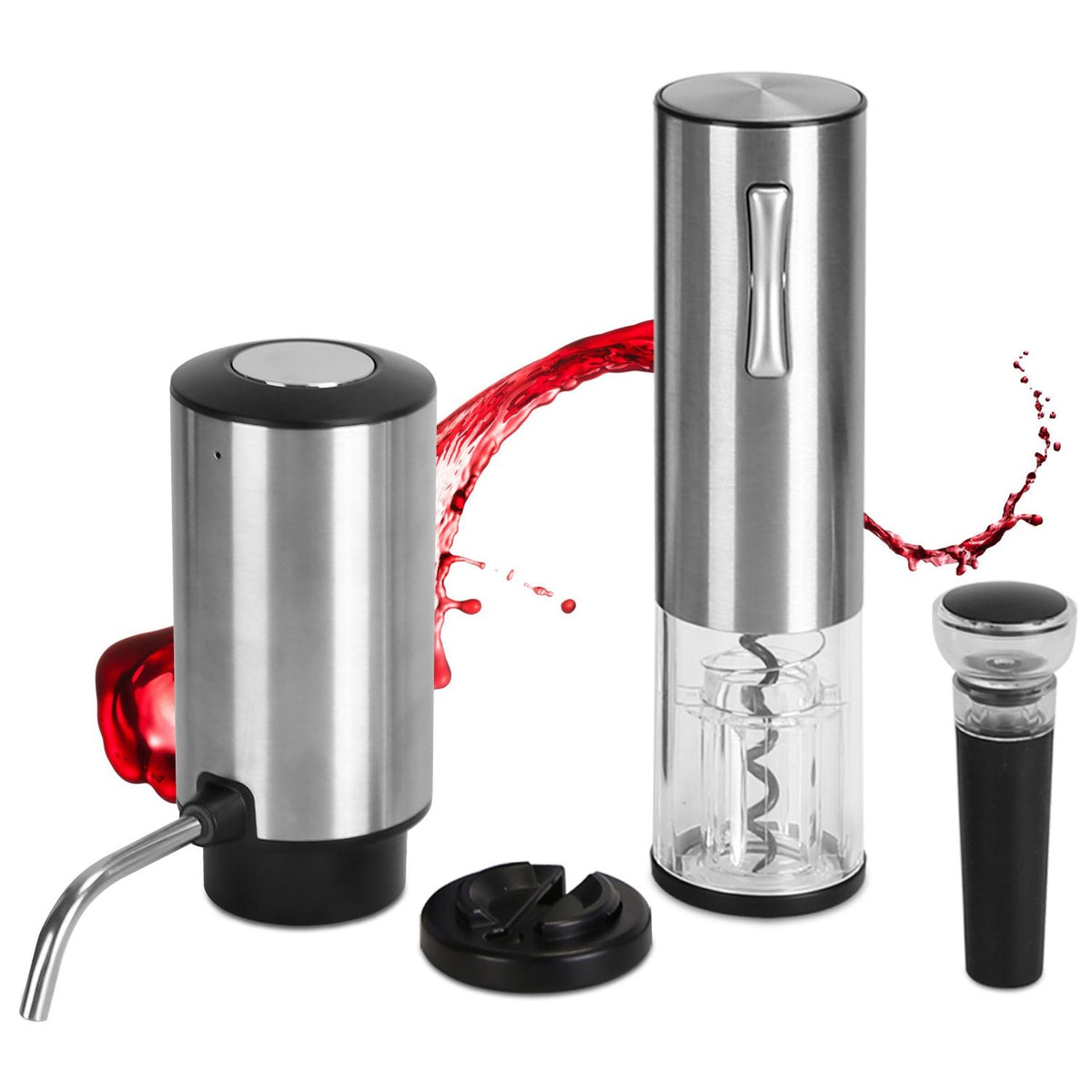 Four-Piece Rechargeable Electric Wine Opener Set