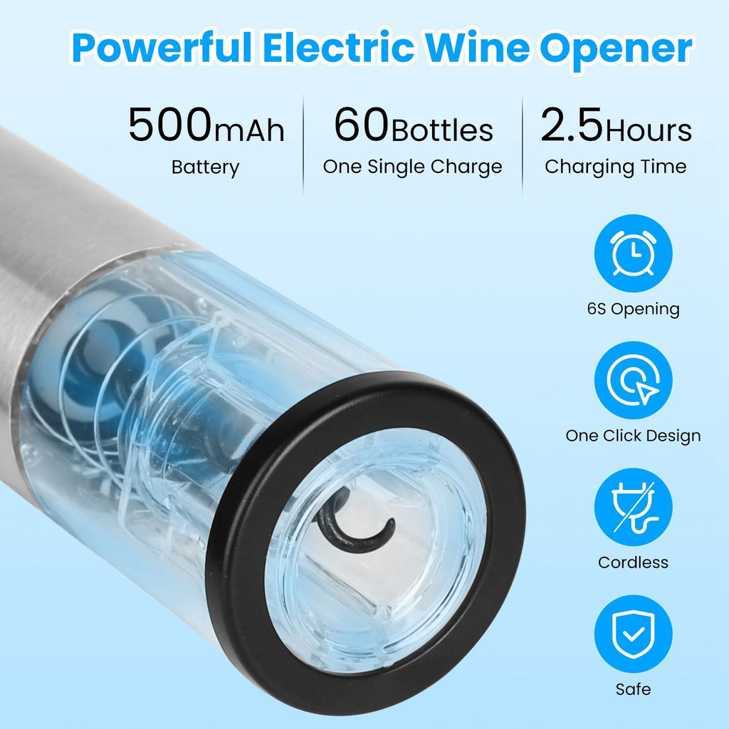 Four-Piece Rechargeable Electric Wine Opener Set