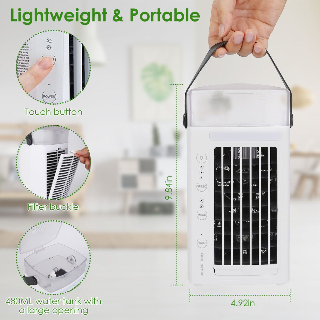 1 Portable Air Conditioner Fan – Evaporative Cooler for Home