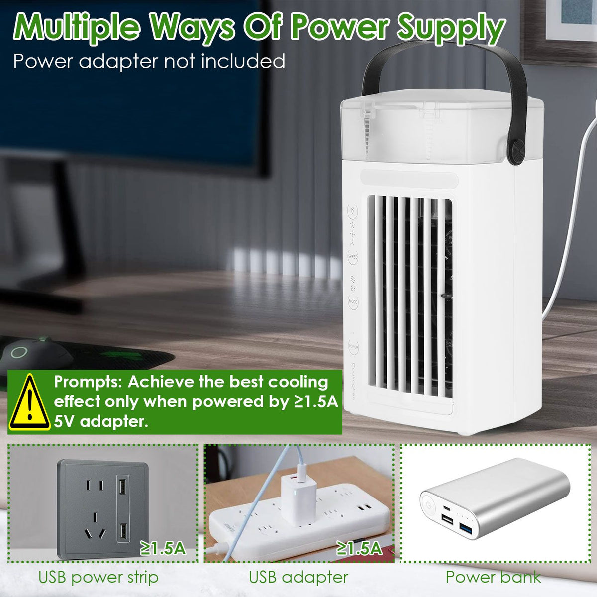 1 Portable Air Conditioner Fan – Evaporative Cooler for Home