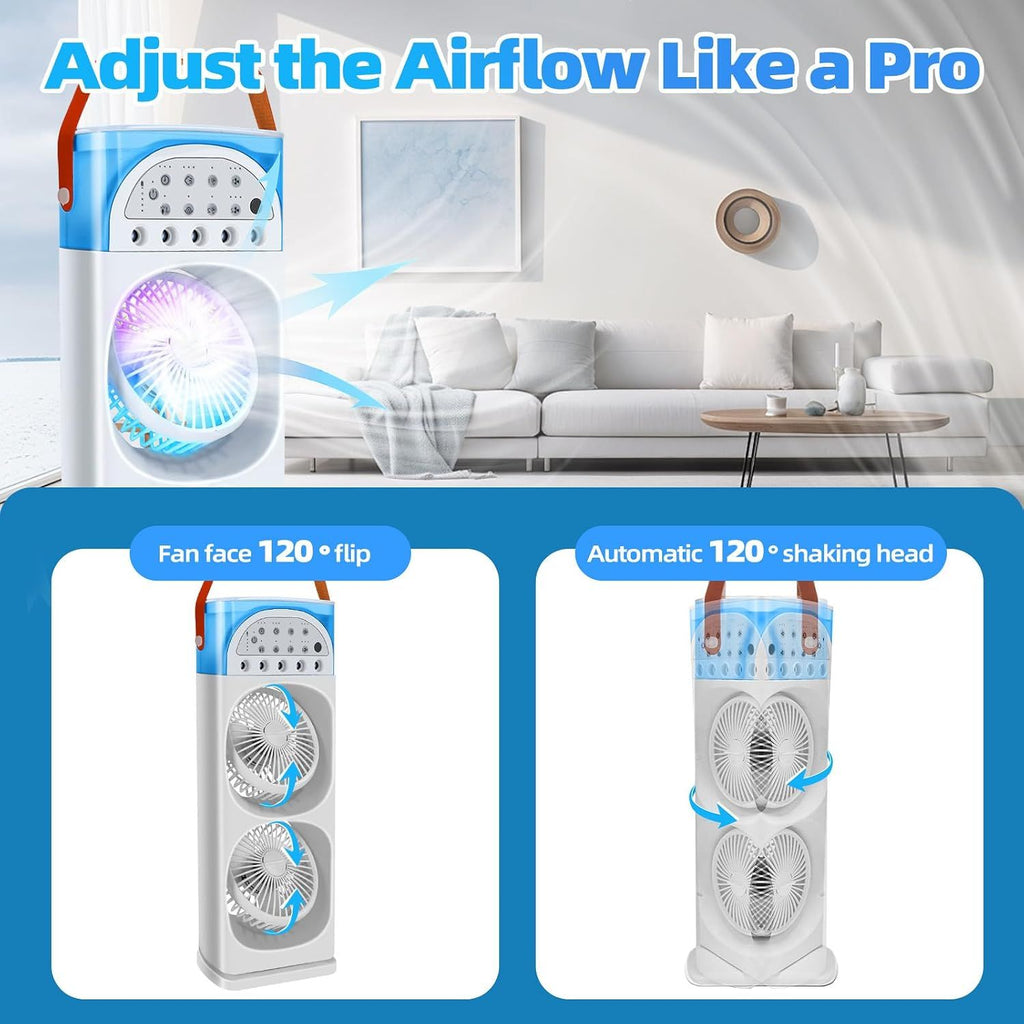 Portable Desktop Misting Fan with Ambient Light
