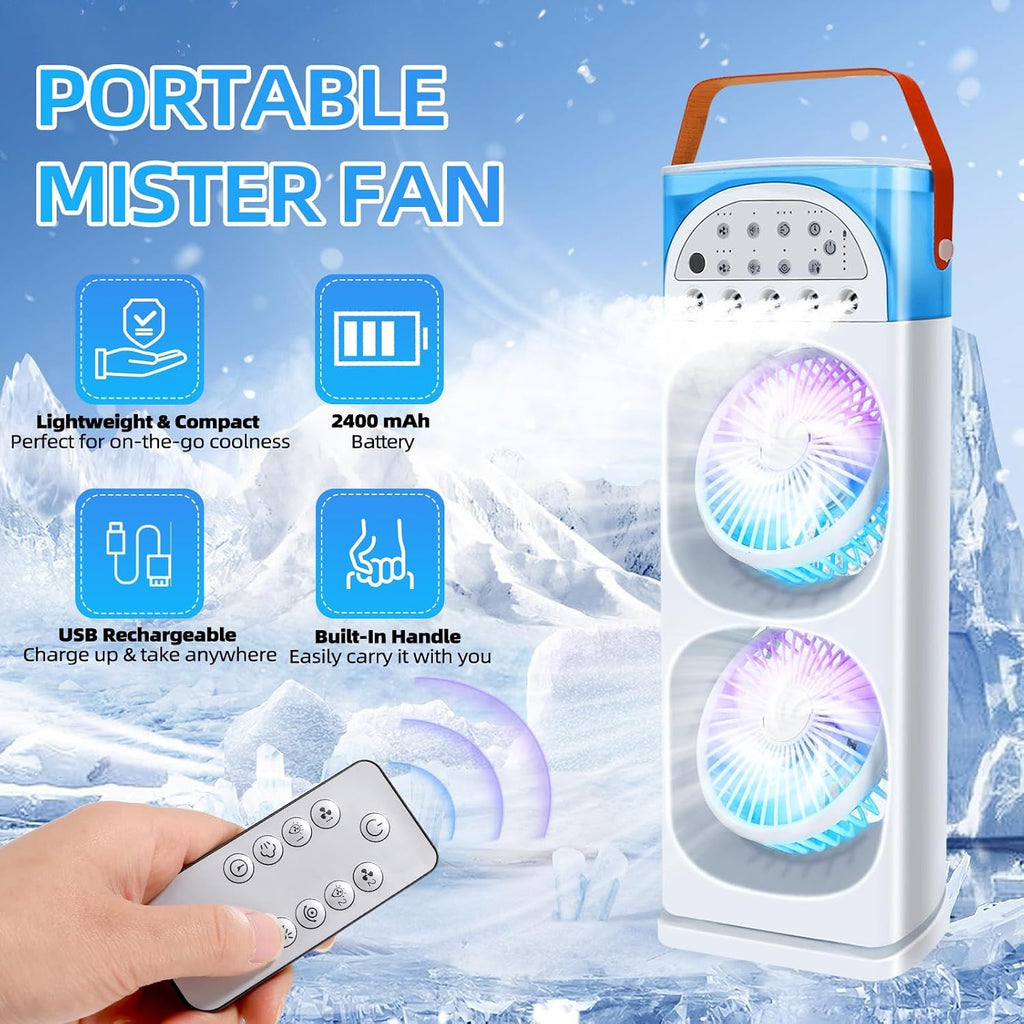Portable Desktop Misting Fan with Ambient Light