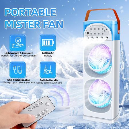Portable Desktop Misting Fan with Ambient Light