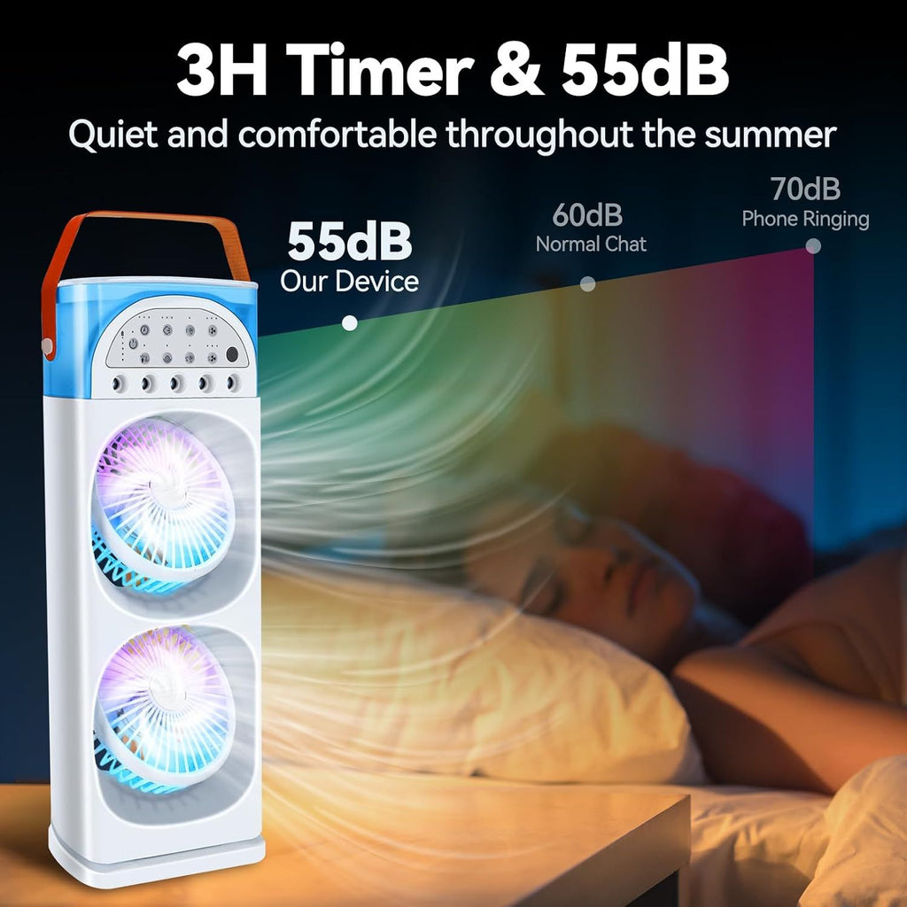 Portable Desktop Misting Fan with Ambient Light