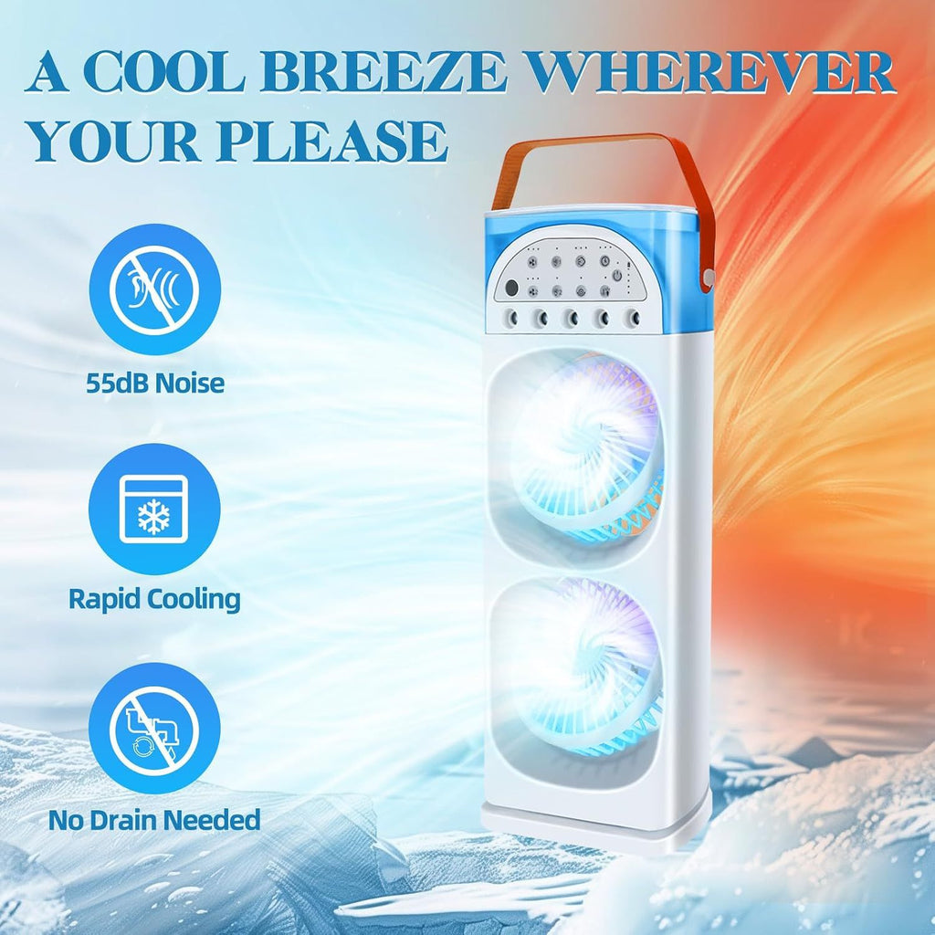 Portable Desktop Misting Fan with Ambient Light