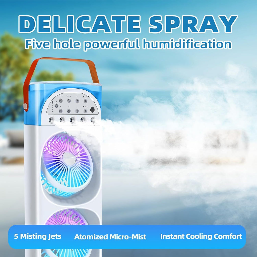 Portable Desktop Misting Fan with Ambient Light