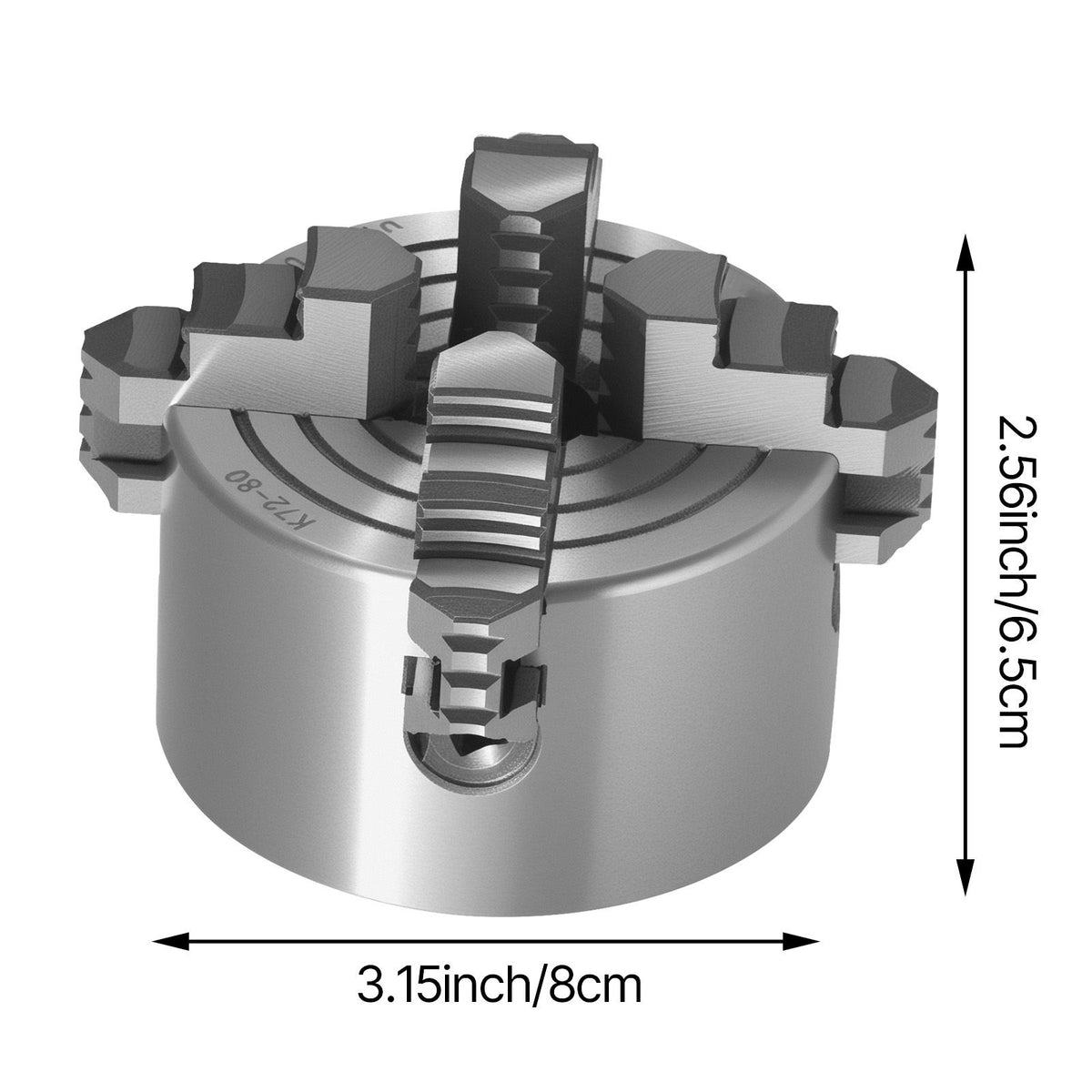 Four-Jaw Lathe Chuck with Reversible Jaws