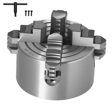 Four-Jaw Lathe Chuck with Reversible Jaws