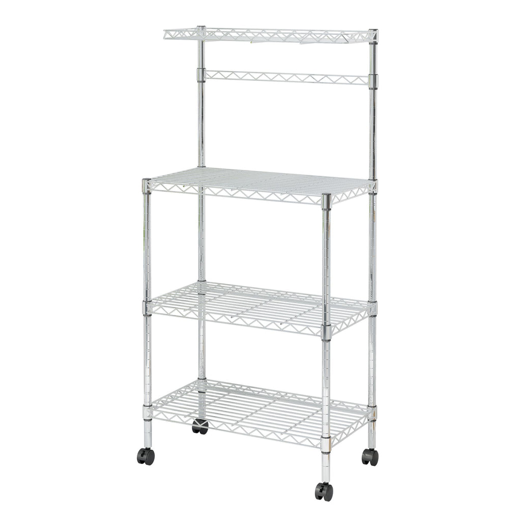4-Tier Microwave Oven Stand & Storage Cart for Kitchen