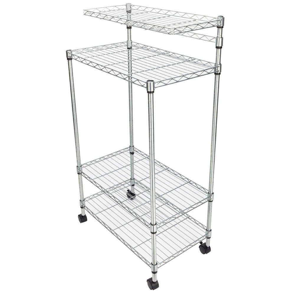 4-Tier Microwave Oven Stand & Storage Cart for Kitchen