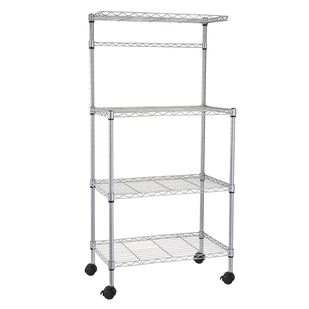 4-Tier Microwave Oven Stand & Storage Cart for Kitchen