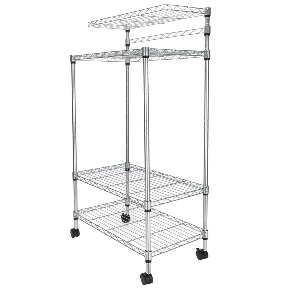 4-Tier Microwave Oven Stand & Storage Cart for Kitchen