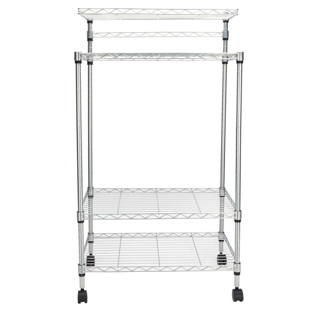 4-Tier Microwave Oven Stand & Storage Cart for Kitchen