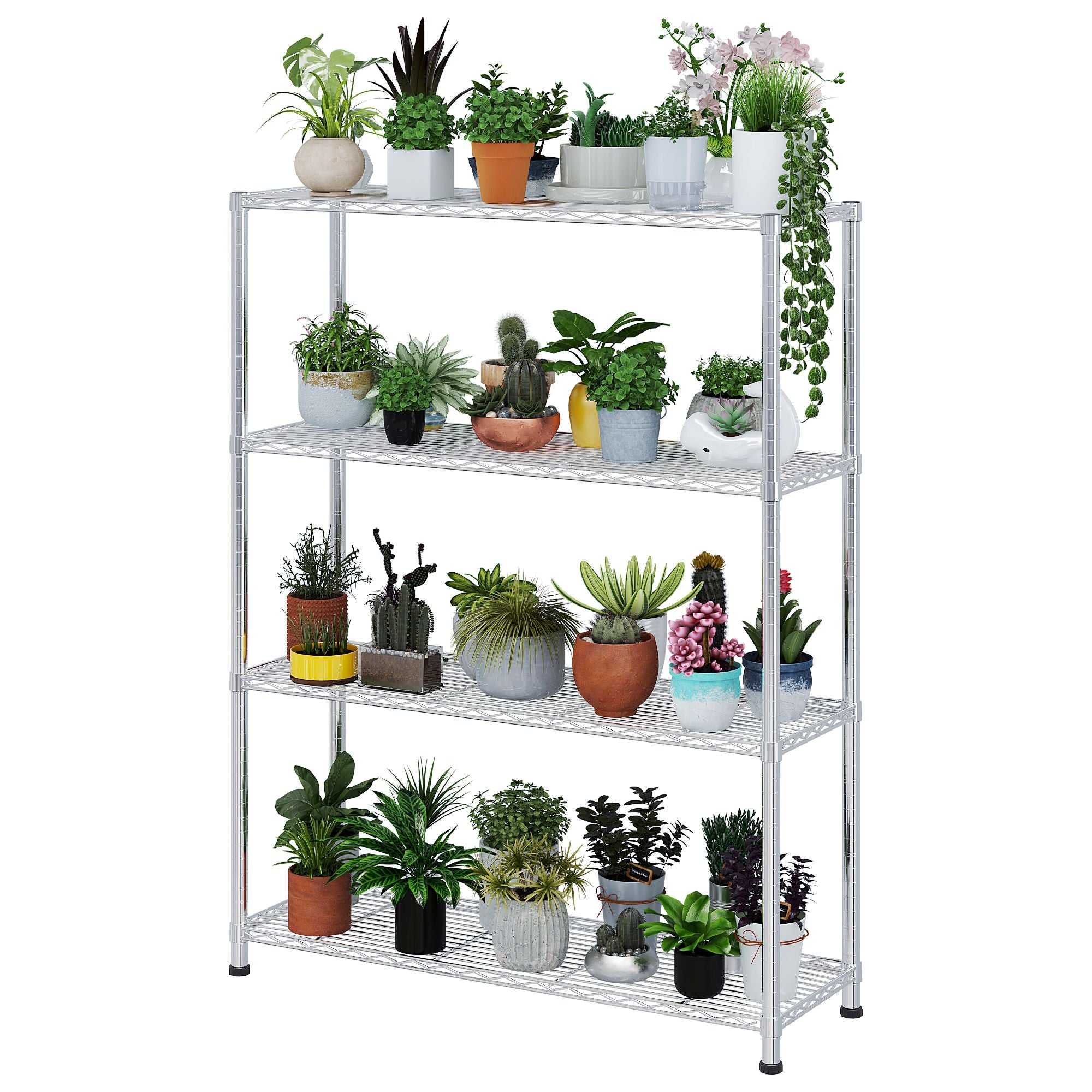 4-Tier Fully Adjustable practical Steel Shelf