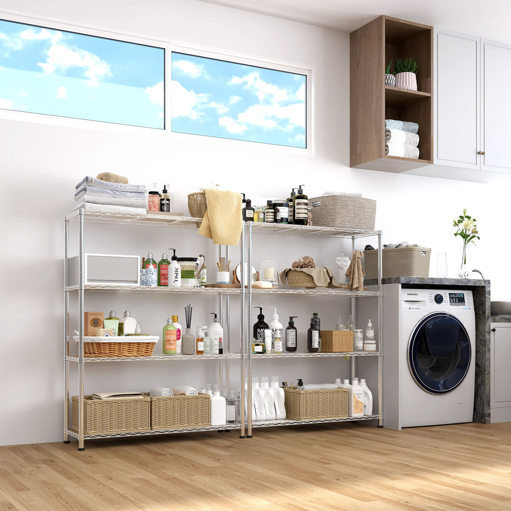 4-Tier Fully Adjustable practical Steel Shelf
