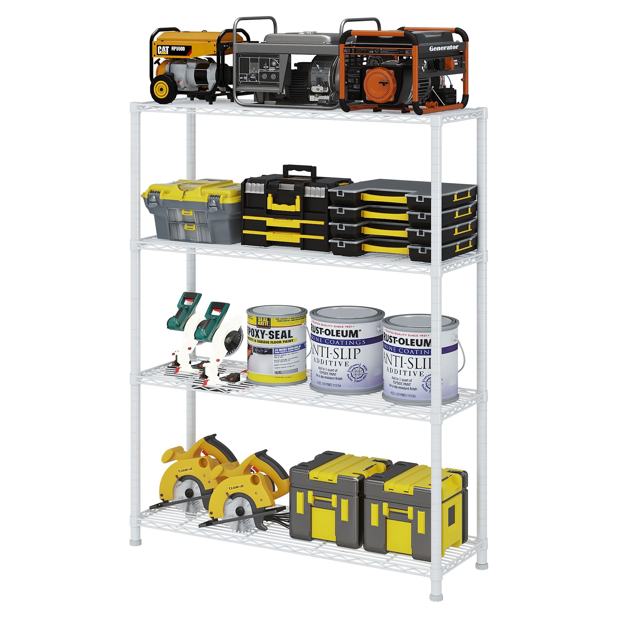 Four-Tier Adjustable Open Display Shelf