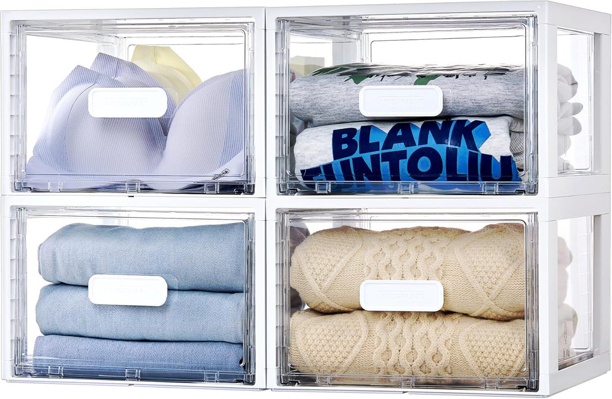 Stackable Storage Drawers That Corral Closet, Pantry, and Bathroom Clutter