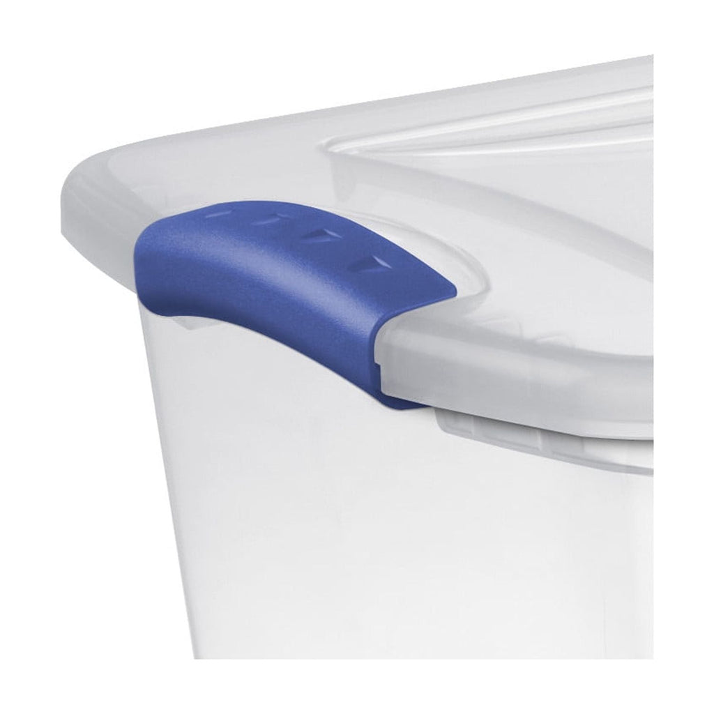 Clear Latching Storage Bins with Color Accent Latches – Set of 4