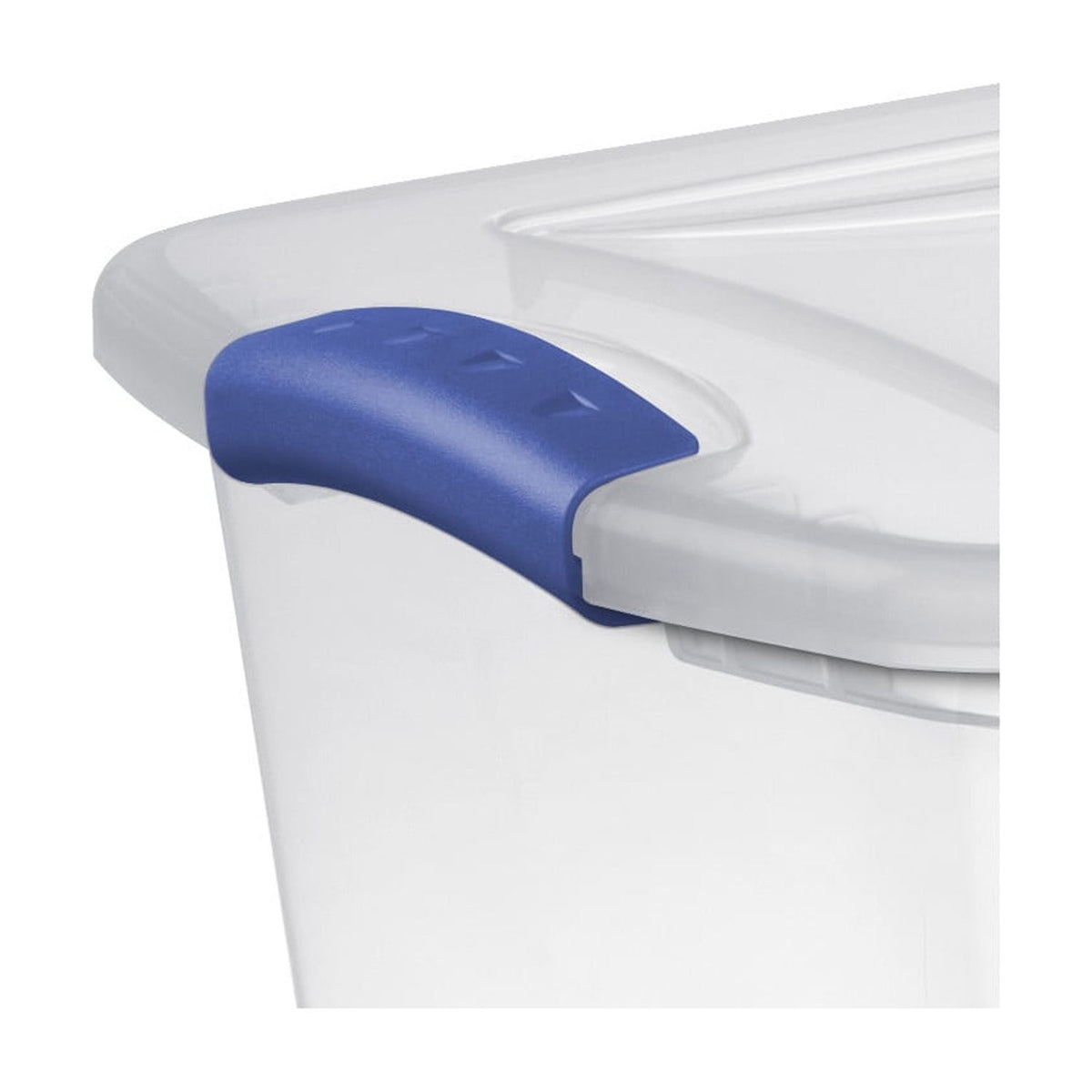 Clear Latching Storage Bins with Color Accent Latches – Set of 4