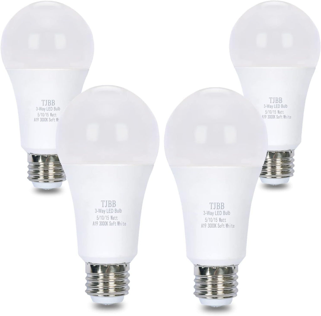 4 Pack 3-Way LED Light Bulbs