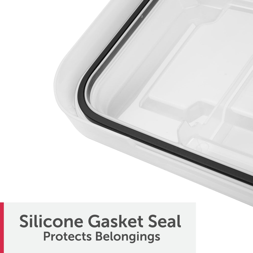 Four-Pack Clear Gasket-Sealed Stackable Storage Bins