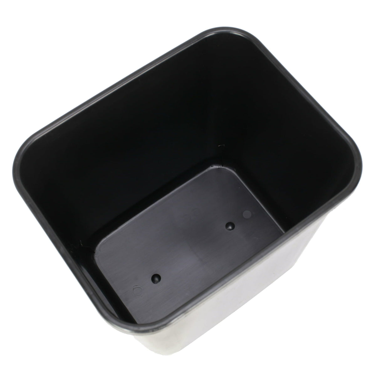 Four Slim Black Open-Top Trash Cans