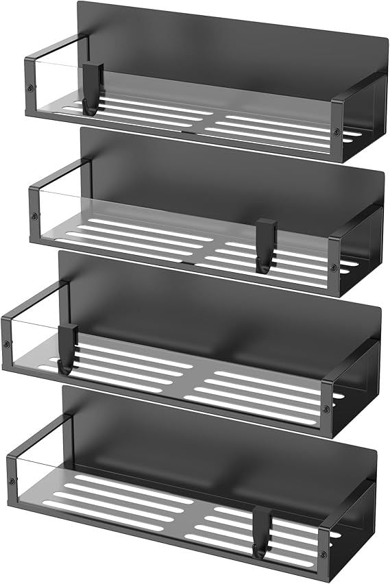 Magnetic Spice Rack Organizer for Refrigerator and Oven, 4 Pack
