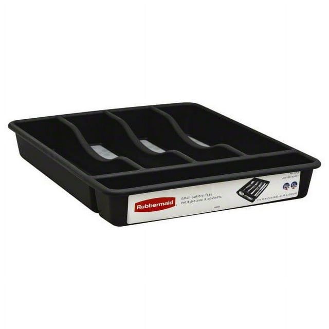 Small Silverware Organizer with 5 Compartments, Non-Slip Bottom