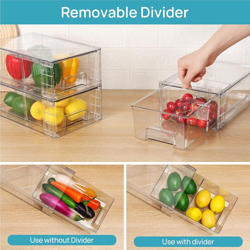 Four Clear Stackable Drawers for Everyday Organization