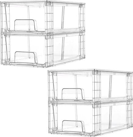 Four Clear Stackable Drawers for Everyday Organization