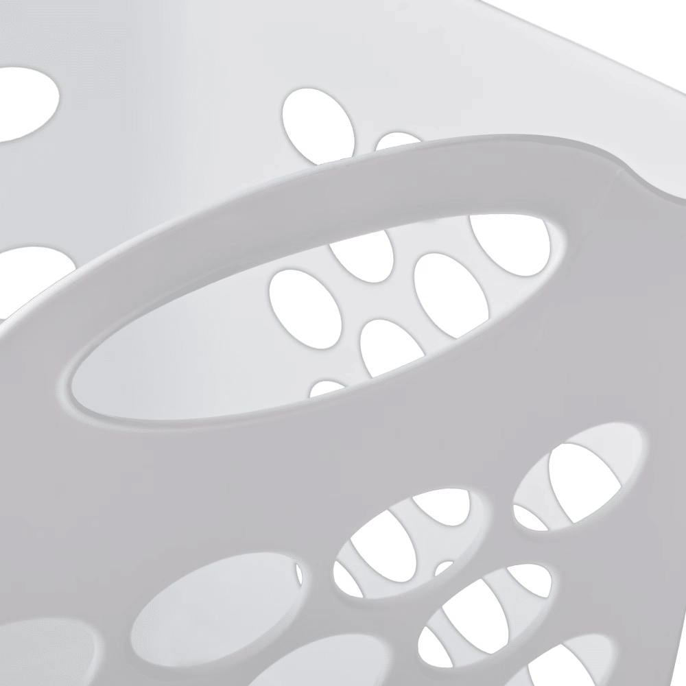 Four Flexible Square Laundry Hampers with Handles and Airflow Vents