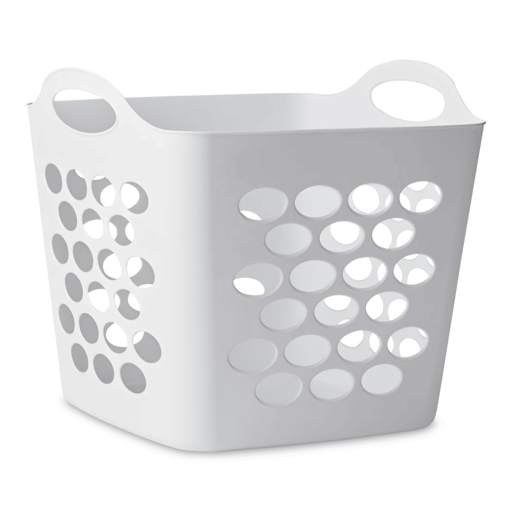 Four Flexible Square Laundry Hampers with Handles and Airflow Vents