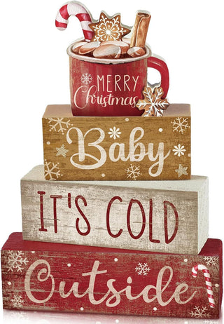 Farmhouse Hot Cocoa Christmas Table Decor Set