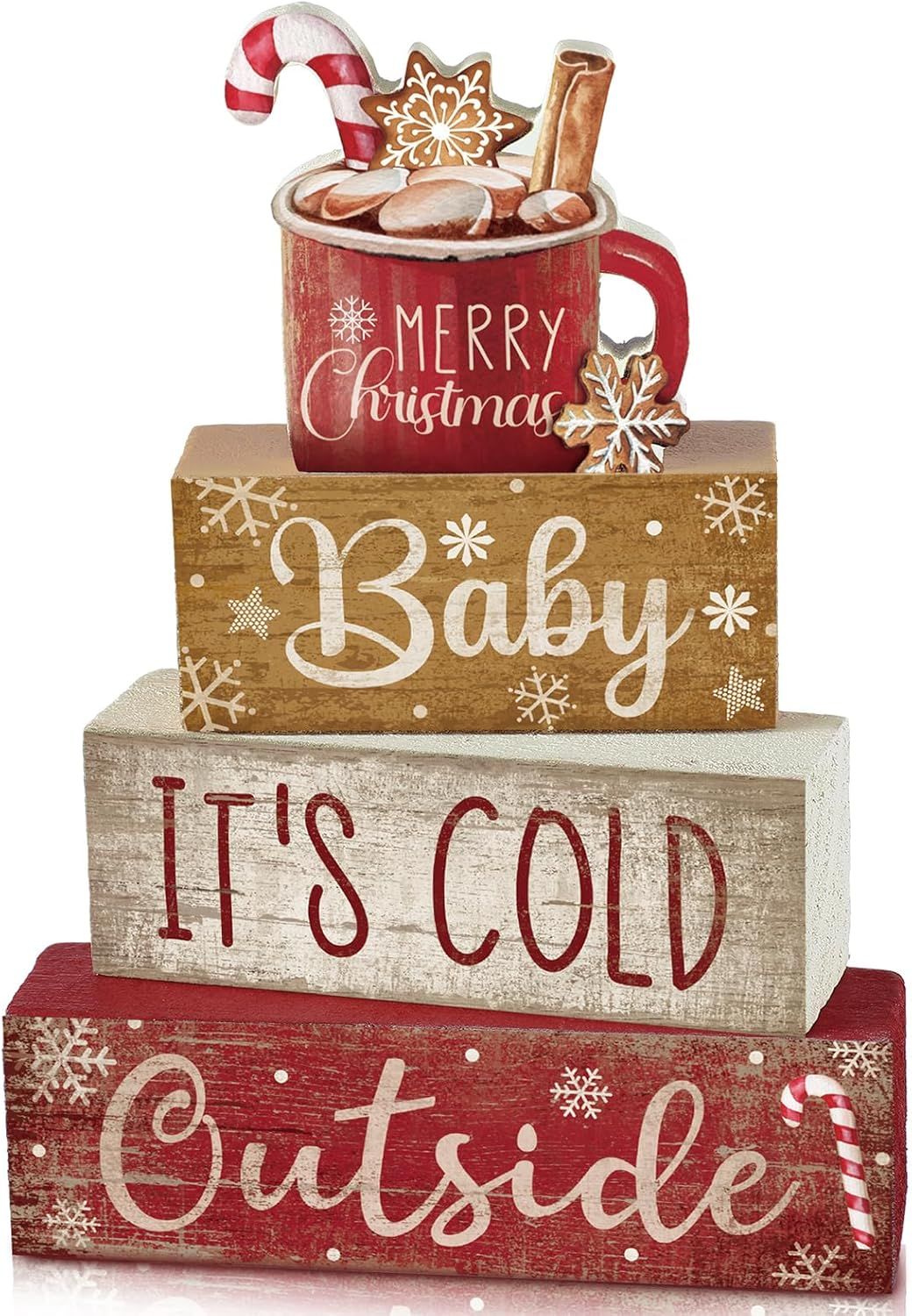 Hot Cocoa Christmas Tabletop Decor Set