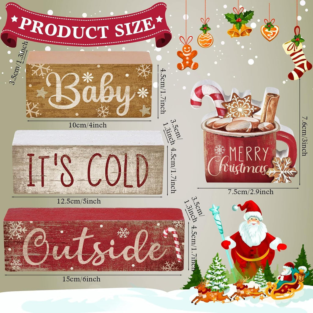 Hot Cocoa Christmas Tabletop Decor Set