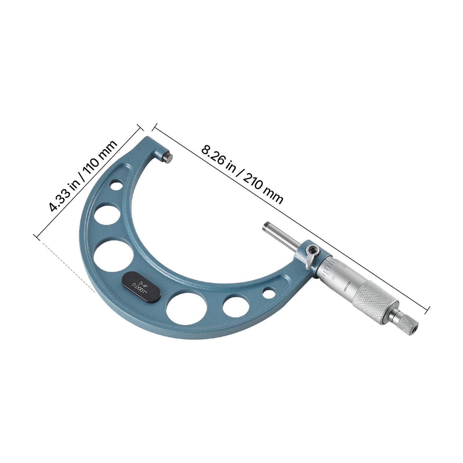 Four-Piece Outside Micrometer Set with Calibration Tools