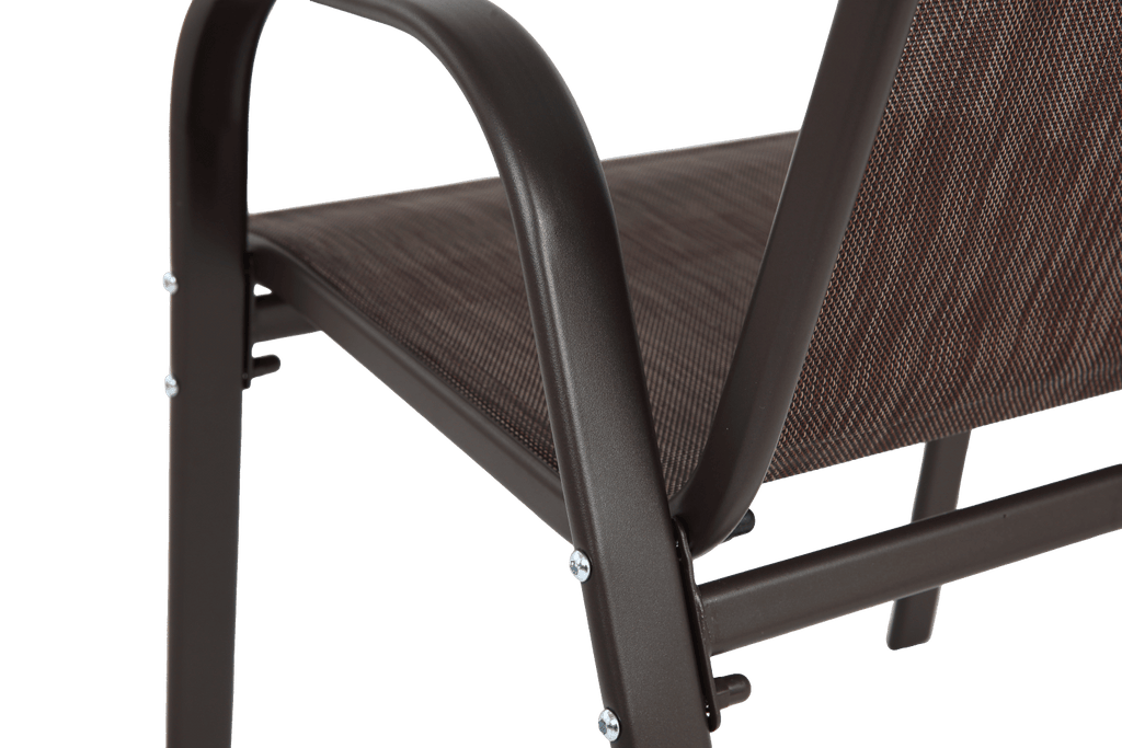 4-Piece Patio Chairs with Breathable Seats and Armrests