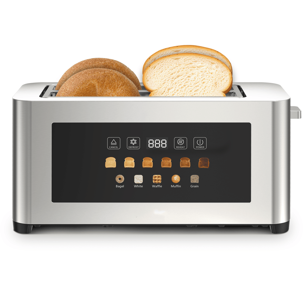 Four-Slot Toaster With Dual Controls and Defrost Settings