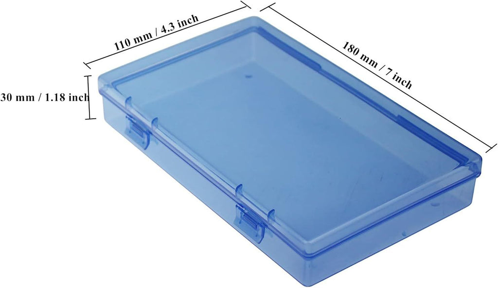 Four Rectangular Storage Boxes With Hinged Lids for Small Items