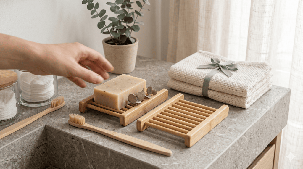 Minimalist Slotted Soap Dish Set