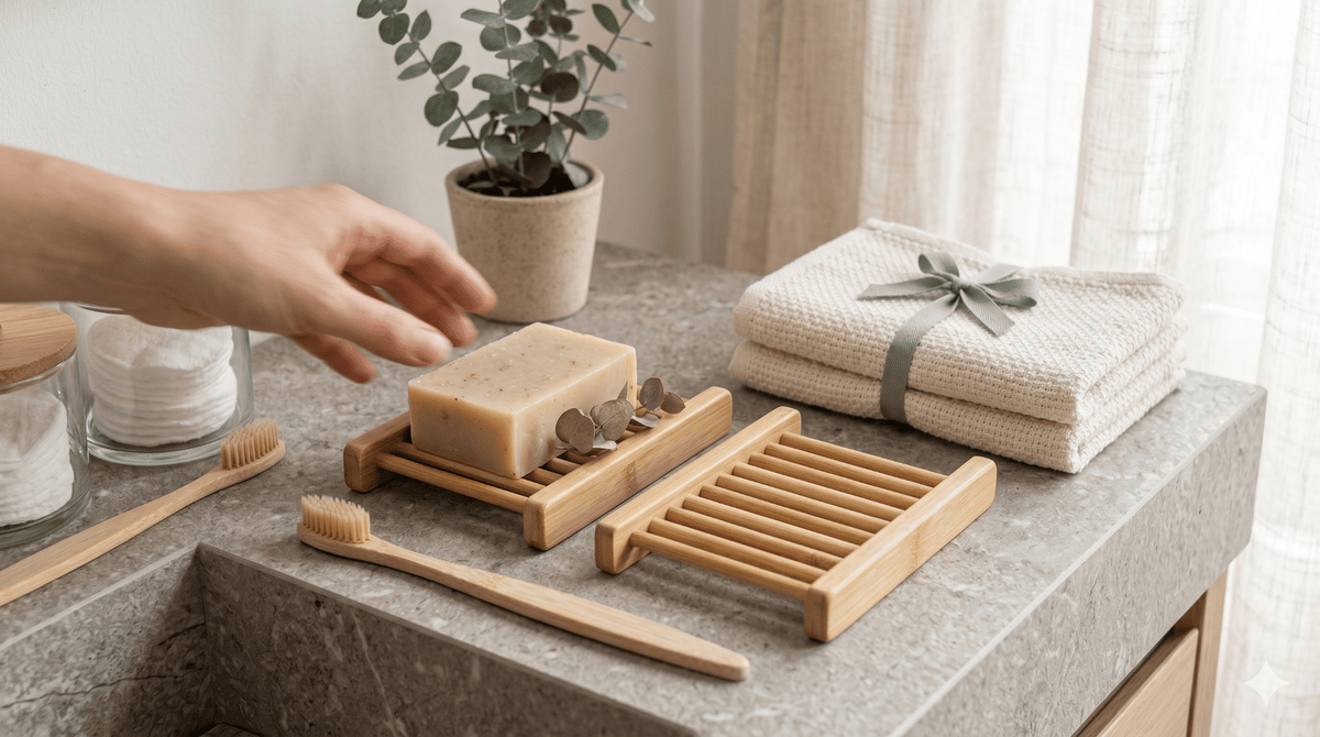 Minimalist Slotted Soap Dish Set