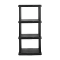4-Tier Plastic Storage Shelf with No-Tool Assembly