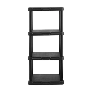 4-Tier Plastic Storage Shelf with No-Tool Assembly